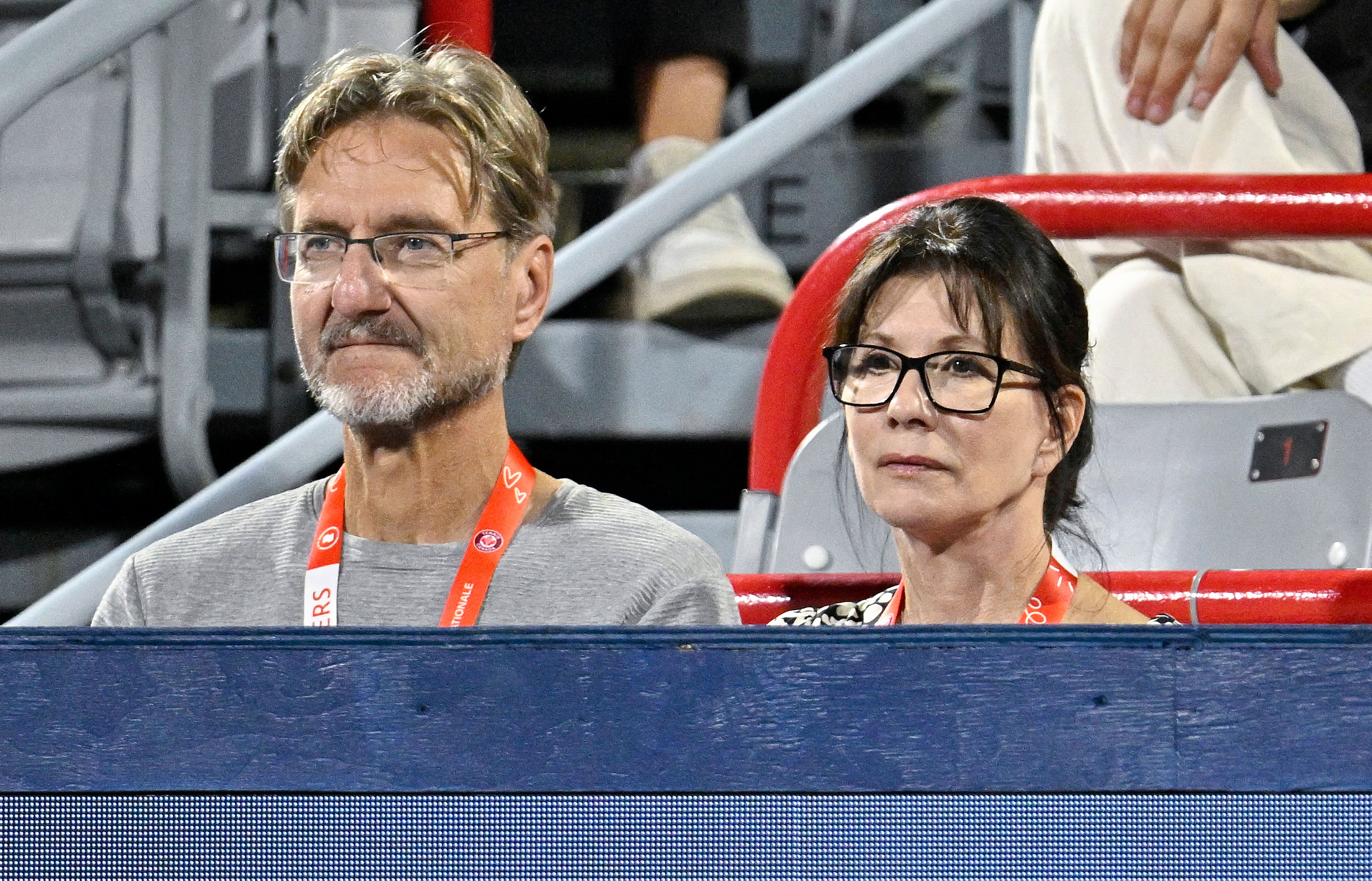 L’actrice Sylvie Léonard a assisté au dernier match du Français Gaël Monfils à Montréal, le 5 août.