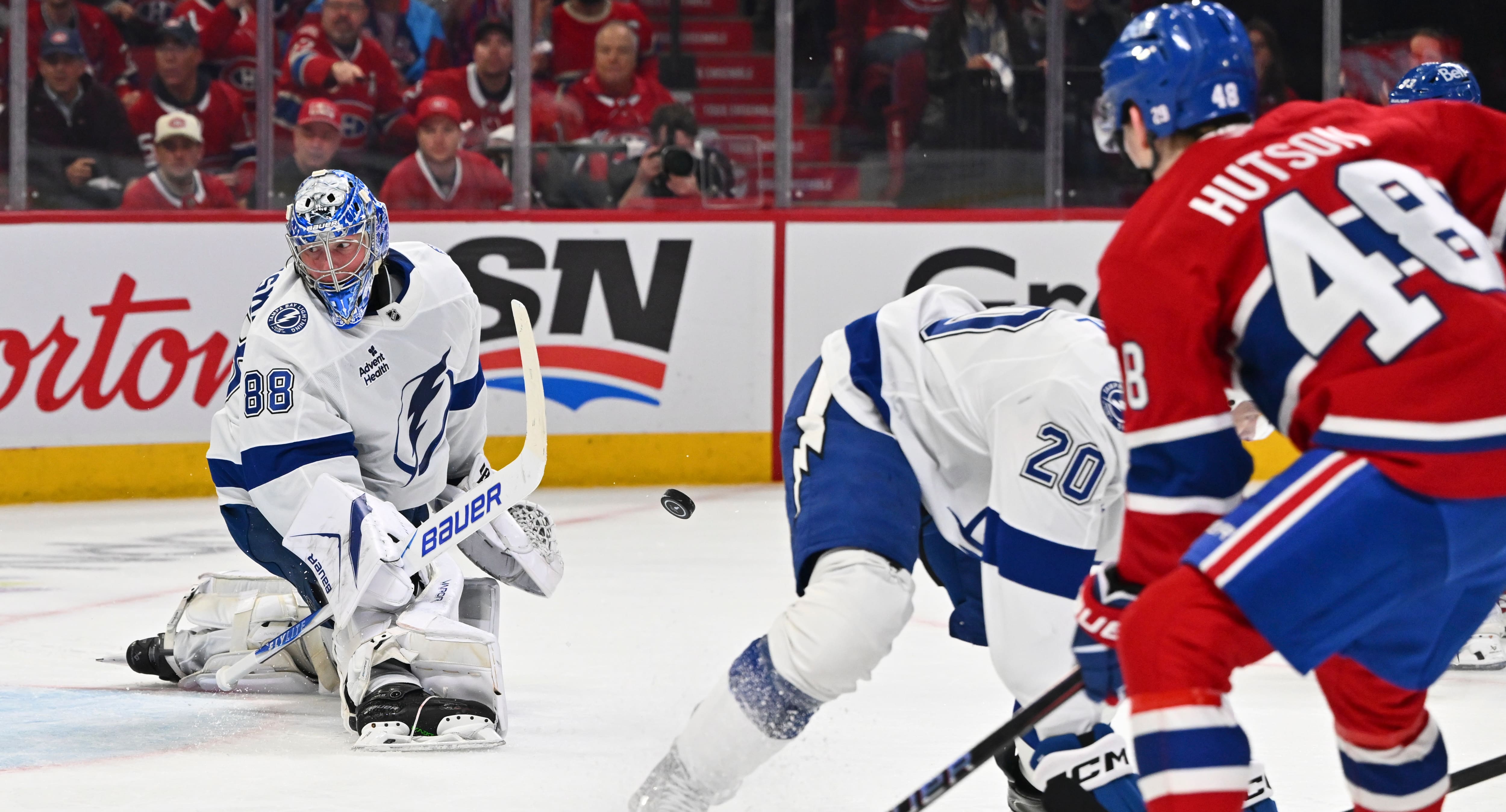 Andrei Vasilevskiy conhece seu melhor jogo da série, forçando a apresentação de um sétimo e último jogo que aura em vez de dimanche em Tampa.