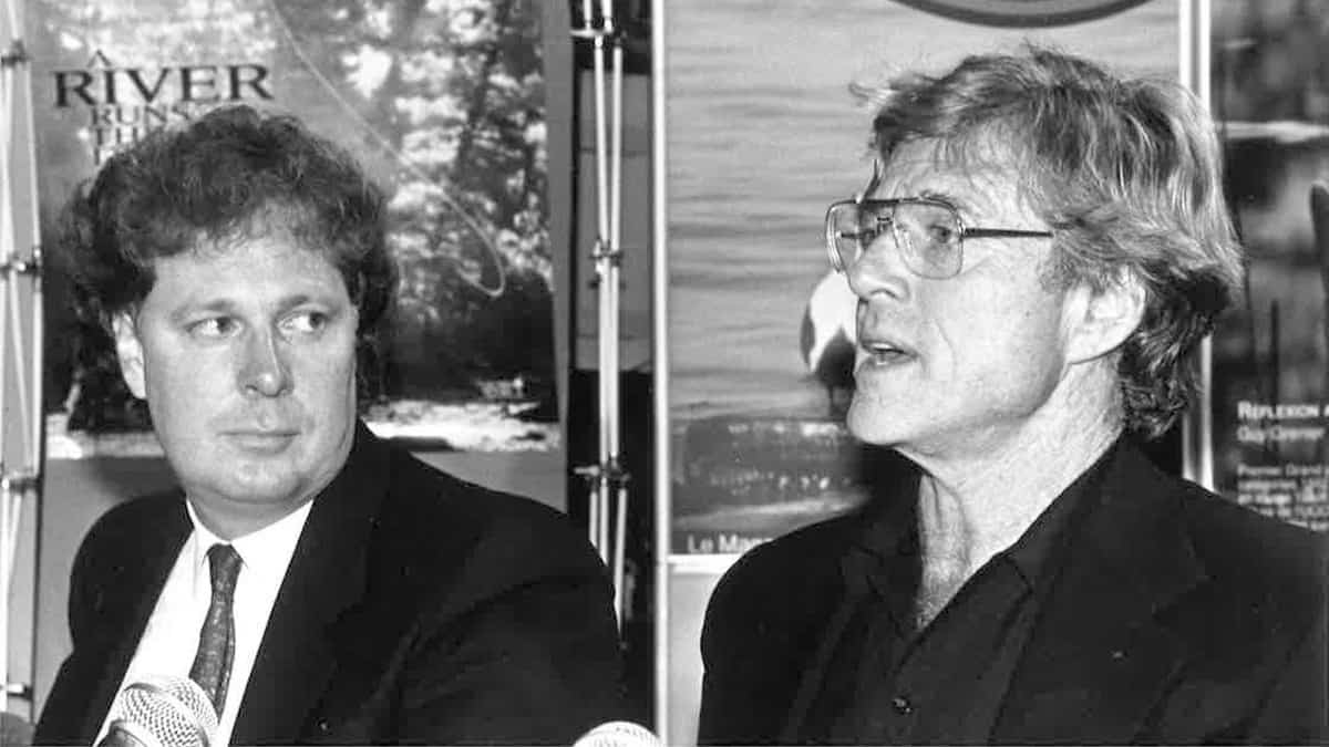 偉大な男1992年にケベックを訪れたときにロバートレッドフォードと肩をこすりながら肩をこすりました - Nipponese ...