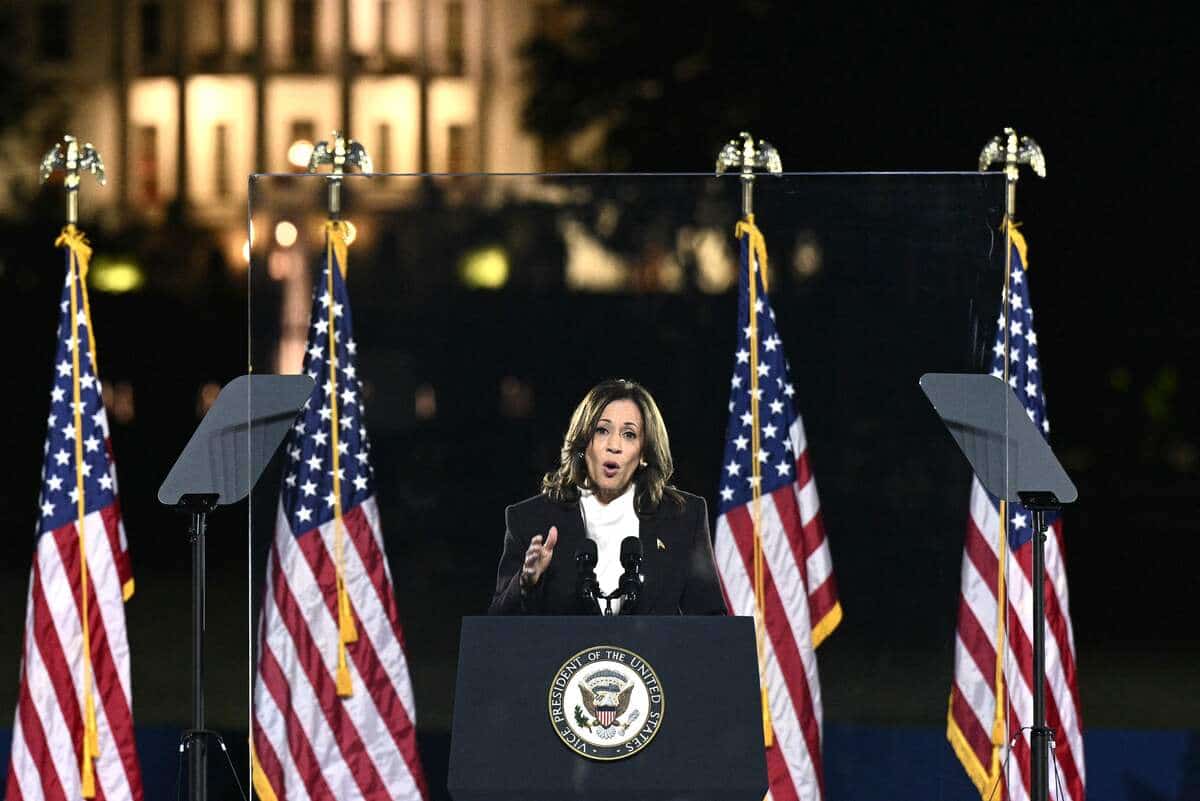 Trump veut &laquo;un pouvoir sans limites&raquo;, accuse Harris &agrave; Washington