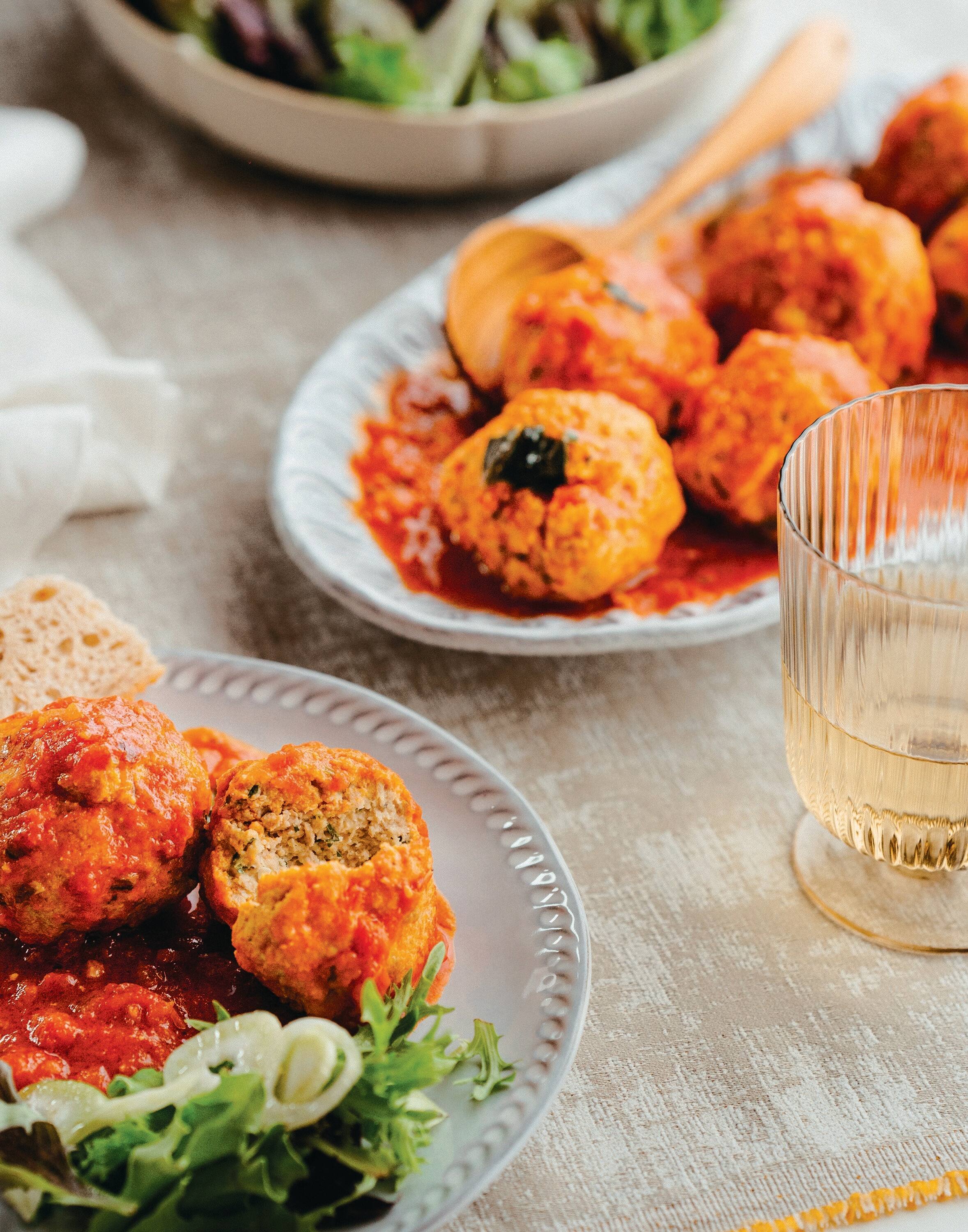 Polpette di vitello : la recette de boulettes de viande en sauce tomate d'Elena Faita