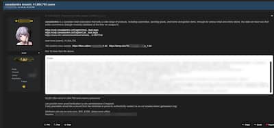 La publicación del hacker está fechada el 21 de octubre.