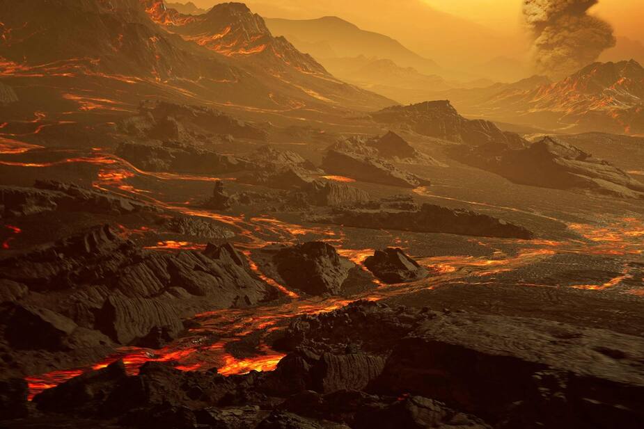 Une représentation artistique de la planète Gliese 486b.