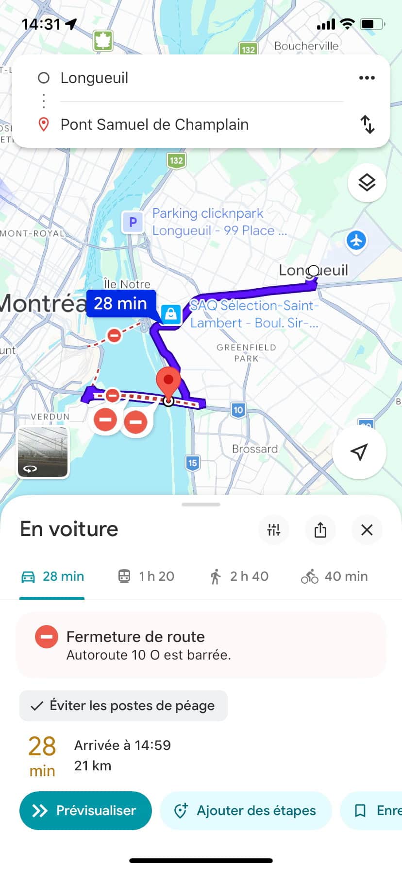 Une erreur de Google maps et des travaux causent un trafic monstre sur le pont Jacques-Cartier