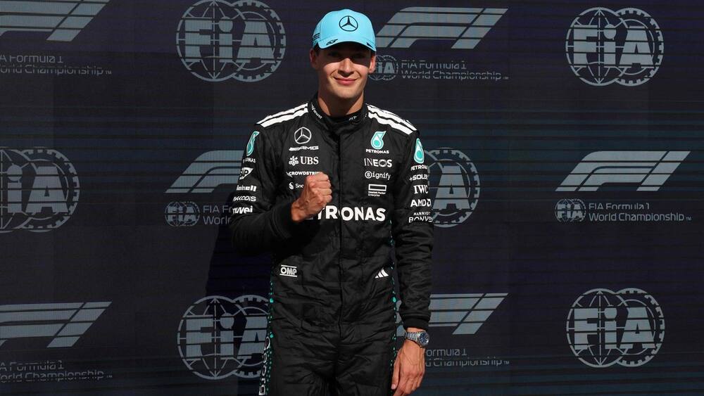 George Russell décroche la pole