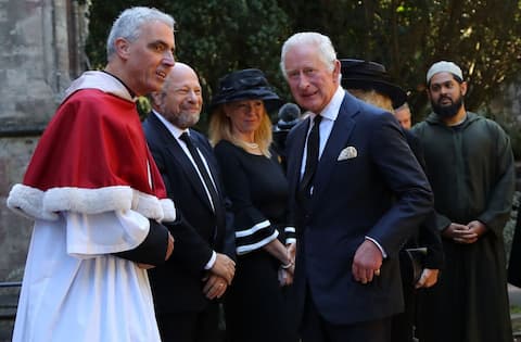 Charles III in the Pays de Galles, from the «veillée des princes» pour Elizabeth II