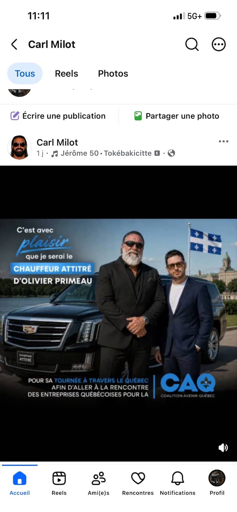 «Chauffeur attitré» d’Olivier Primeau: un proche des Hells Angels s’invite dans la campagne de la CAQ et mobilise la police avec ses fausses images générées par l’IA