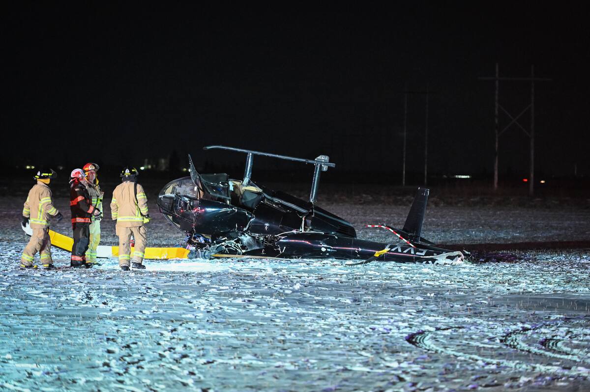 A helicopter crashes in Montérégie