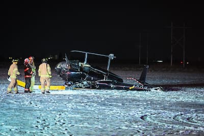 A helicopter crashes in Montérégie