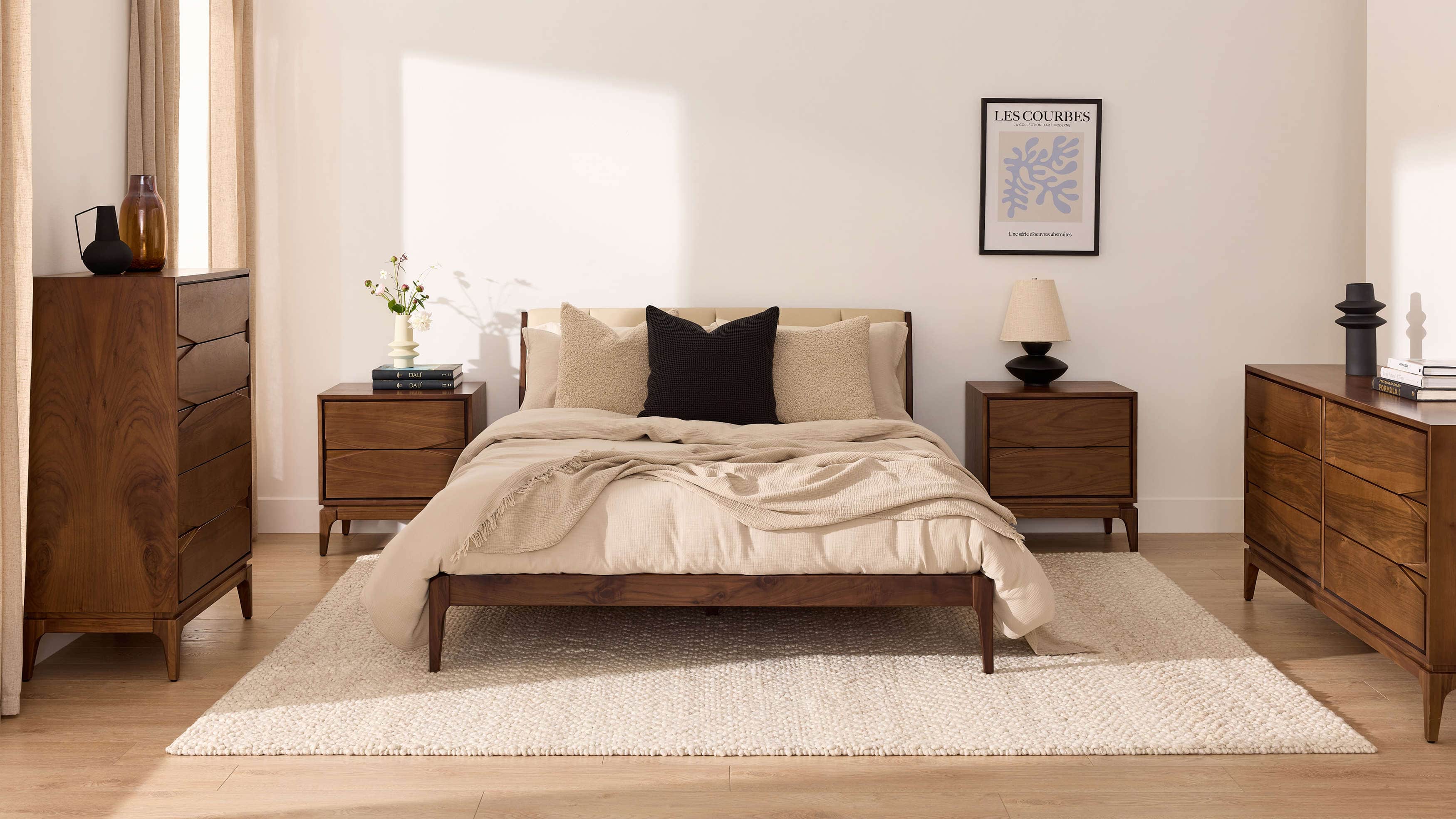 Une chambre à coucher digne d’un hôtel de luxe