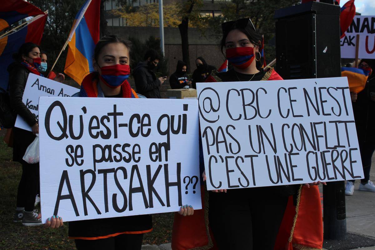 Armenie Azerbaidjan Les Armeniens Manifestent Contre Le Silence Radio Du Canada Jdm