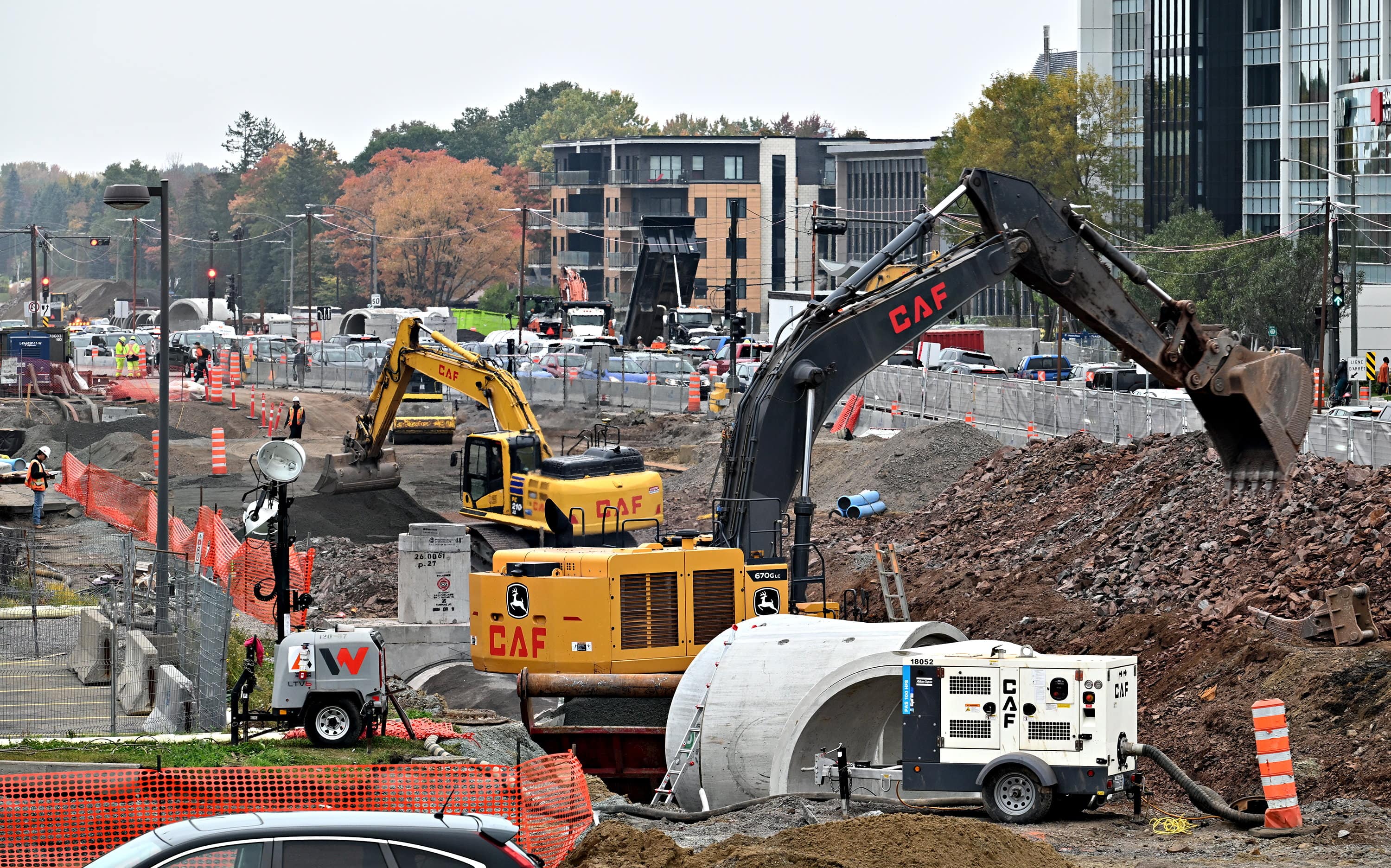 IMAGES | Boulevard Laurier: un chantier qui bouleverse les habitudes