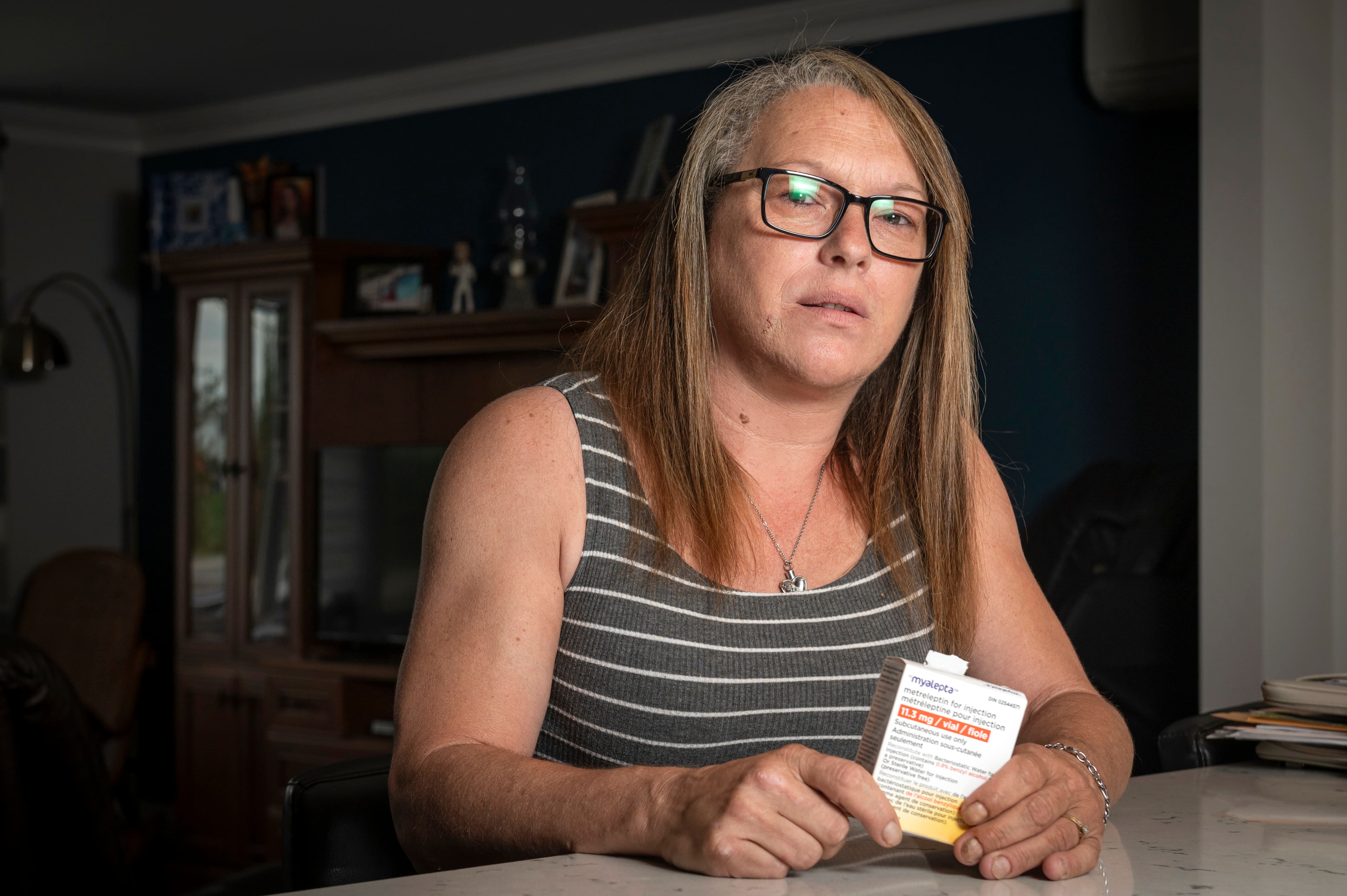Sonia Chabot doit prendre le Myalepta (métréleptine), un médicament coûteux que son assureur refuse de couvrir.