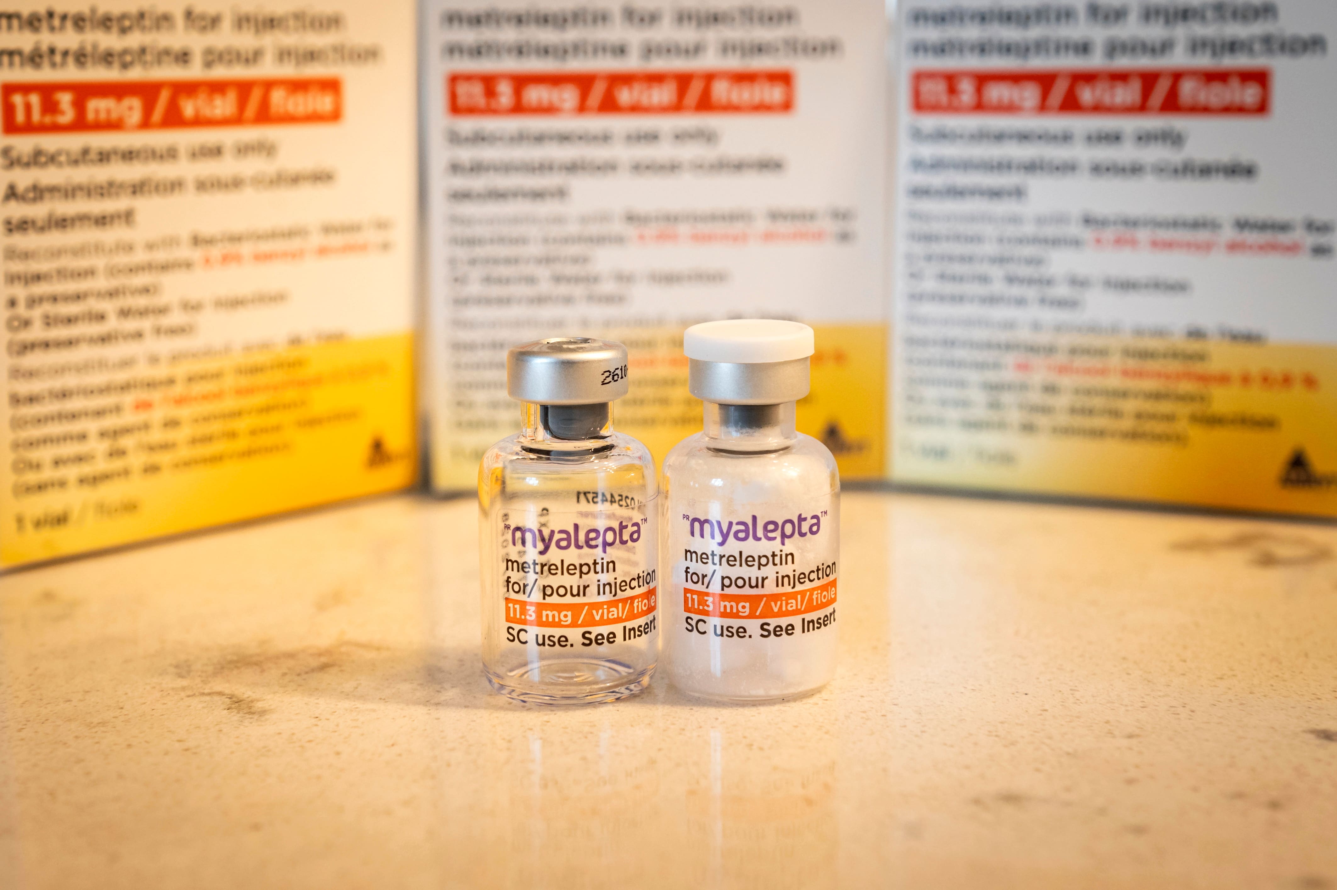 Le Myalepta (métréleptine), est nécessaire pour traiter la maladie de Sonia Chabot. Mais son assureur refuse de le couvrir.