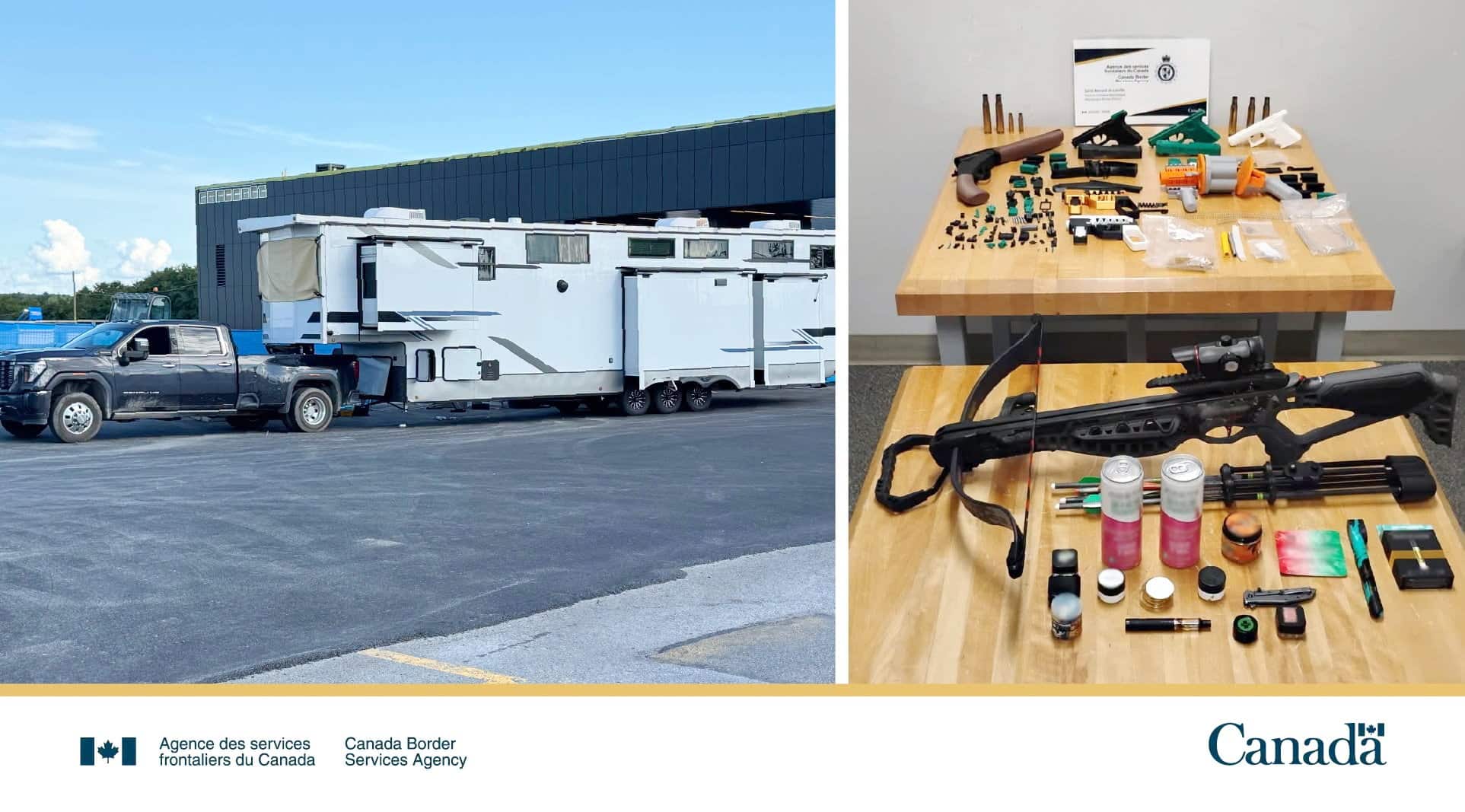 Un voyageur de 45 ans en possession de plusieurs armes imprimées en 3D a été arrêté aux douanes de Saint-Bernard-de-Lacolle
