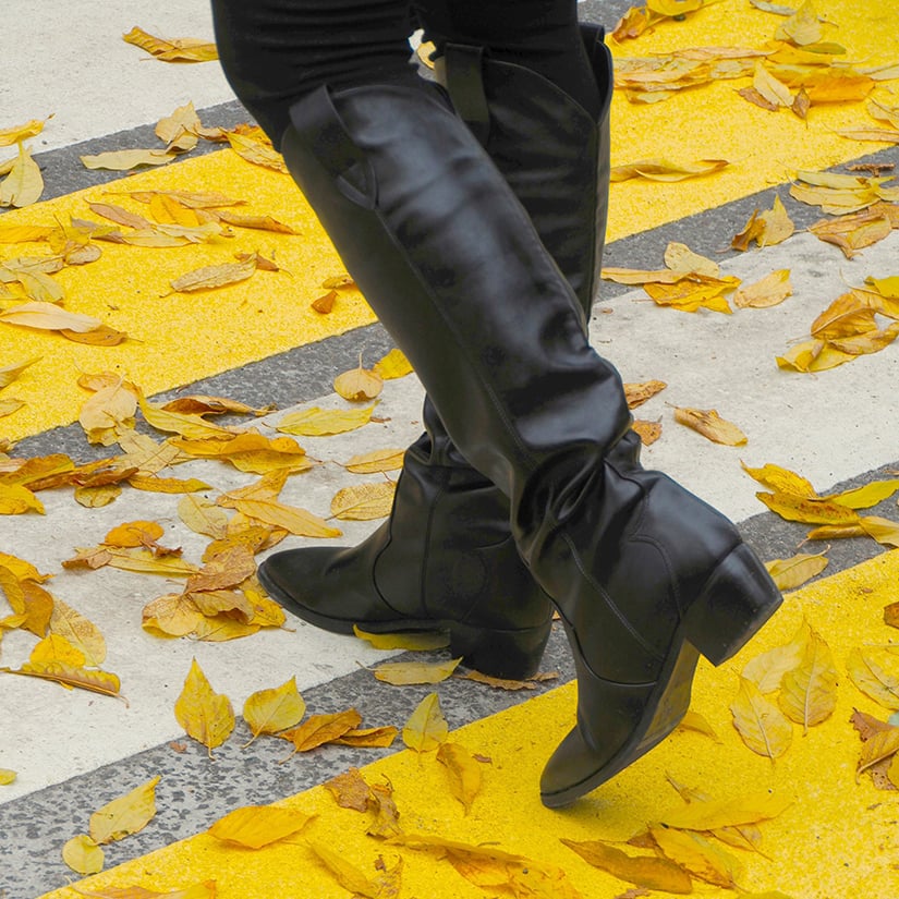 Bottines Femme Mi-mollet En Suédine - Talon Confortable, Semelle Antidérapante, Style Tendance Pour L’hiver - 4