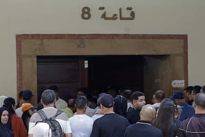 People gather during the final hearing of the trial of the international drug trafficking case