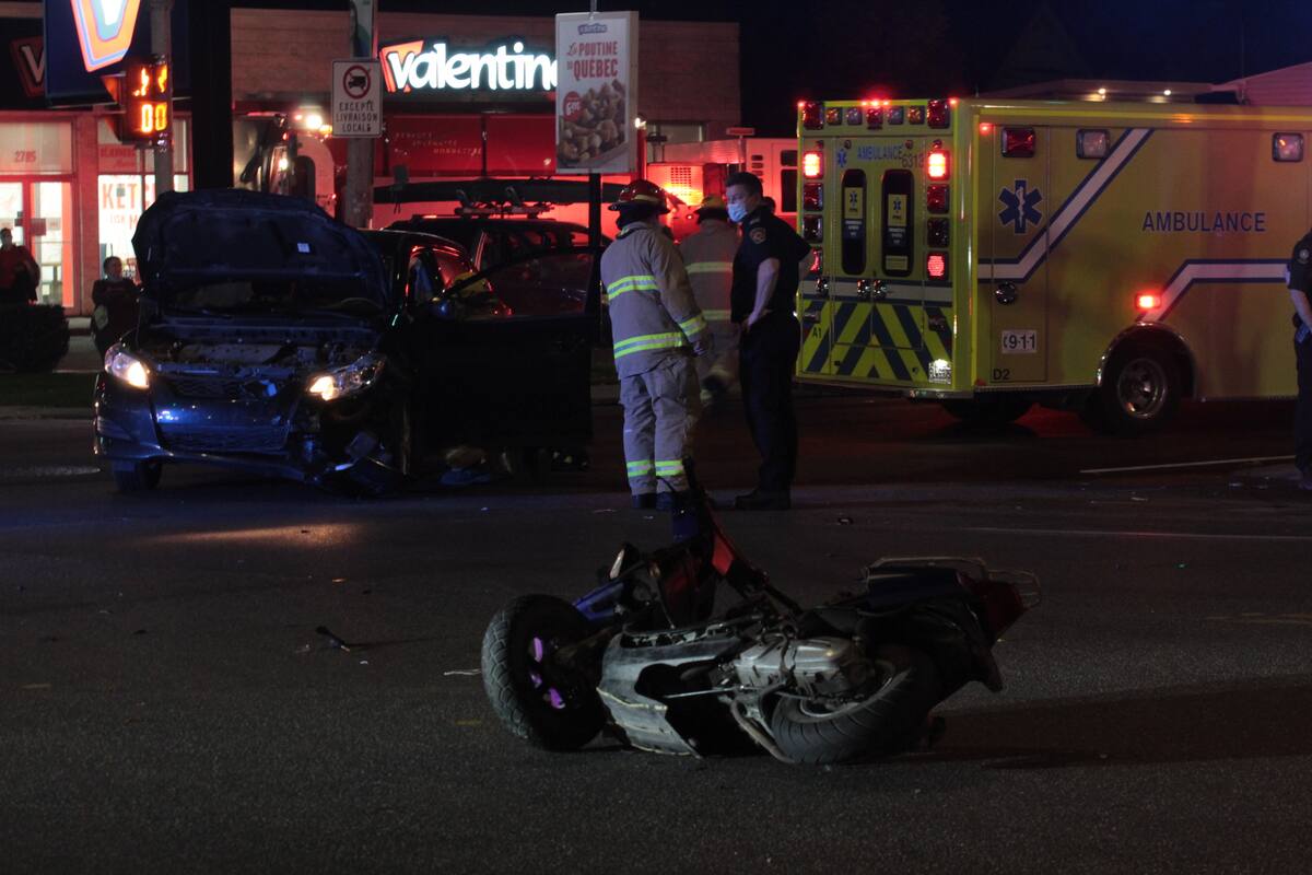 Un adolescent dans un &eacute;tat critique apr&egrave;s une collision