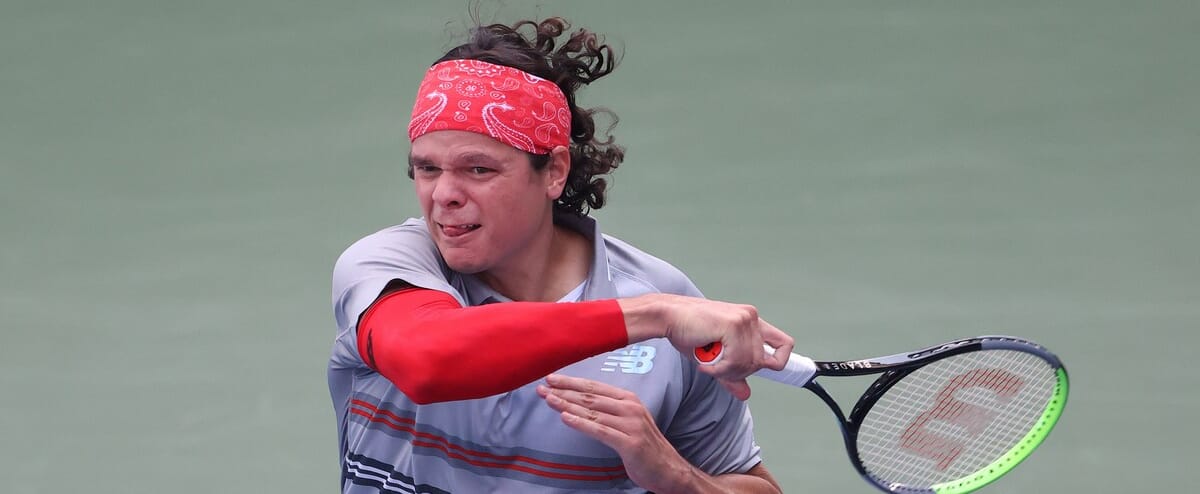 Milos Raonic victorious 1