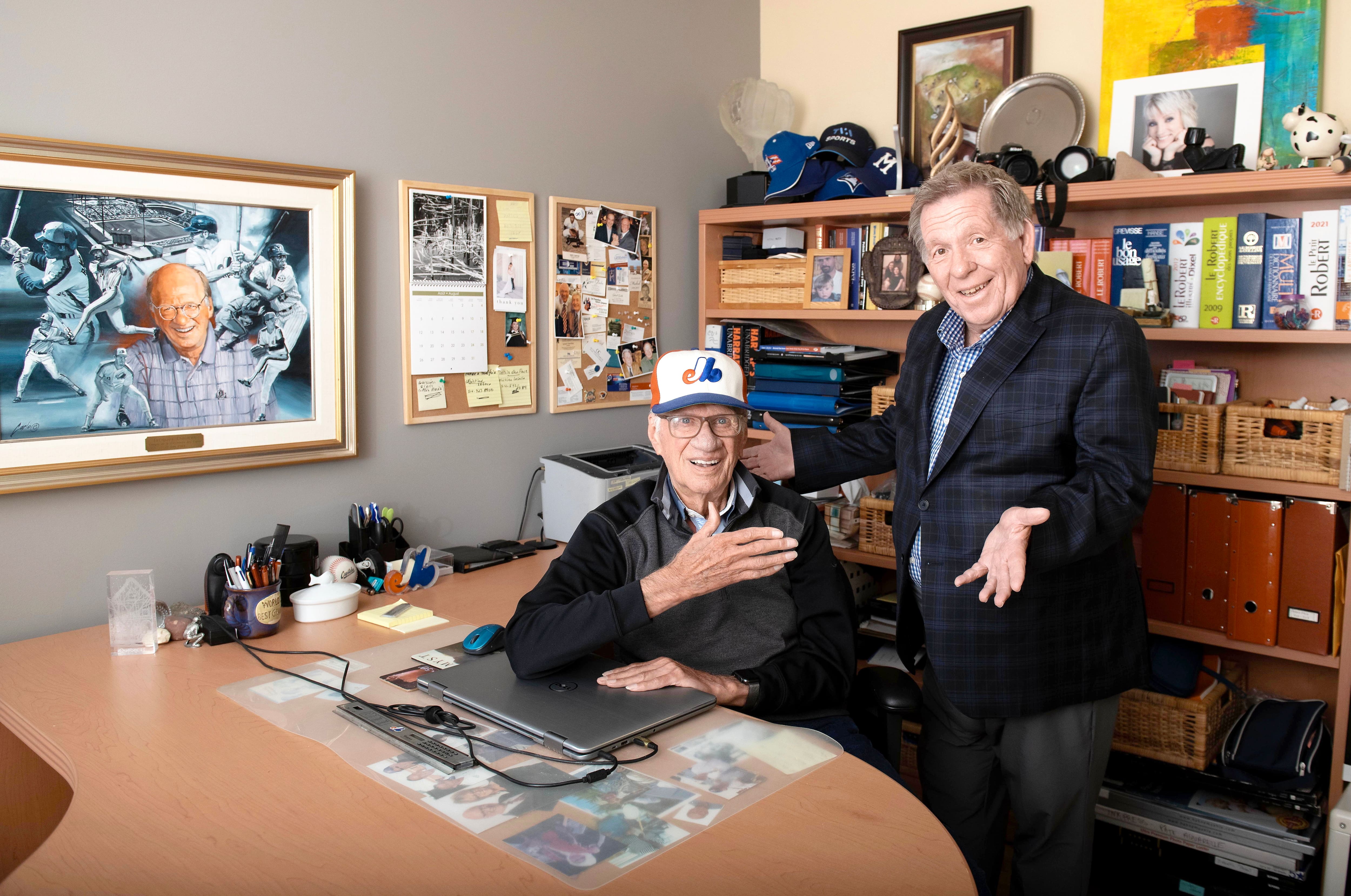 Rodger Brulotte et Jacques Doucet réunis au domicile de M. Doucet, en 2024, pour une entrevue du «Journal» sur les 20 ans du départ des Expos.