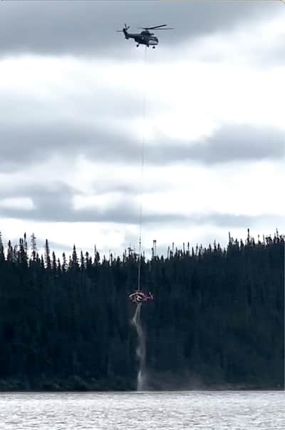 El helicóptero de Airmedic que se estrelló en junio pasado fue repetido esta semana por las autoridades. RPN cortesía