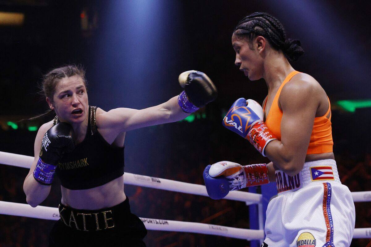 Boxe: Katie Taylor conserve le titre mondial des poids l&eacute;gers en battant Serrano aux points