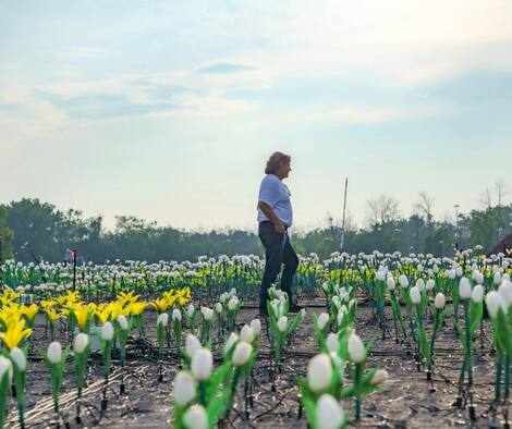 キャバリア 2023年にテレボンヌで開催されたショー「Symphony des Fleurs」の写真は、Normand LatoulleのCavaliaの創設者と共に。