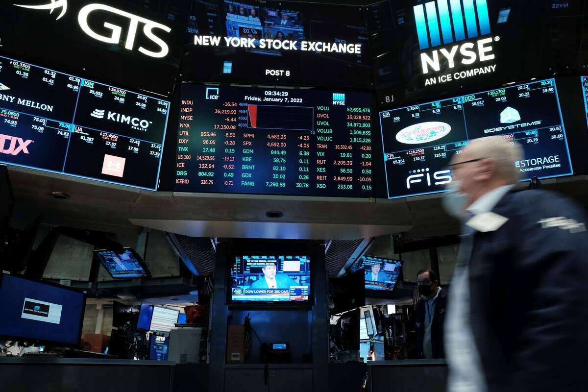 Wall Street termine en baisse la premi&egrave;re semaine de 2022