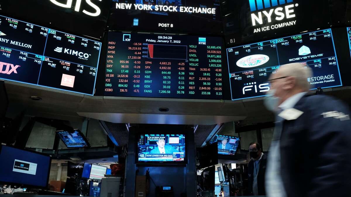 Wall Street termine en baisse la première semaine de 2022
