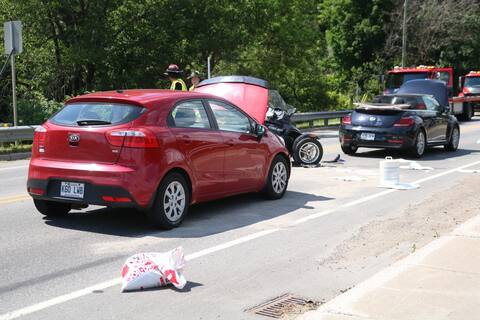 Serious collision in La Jacques-Cartier: motorcyclist suffers injuries