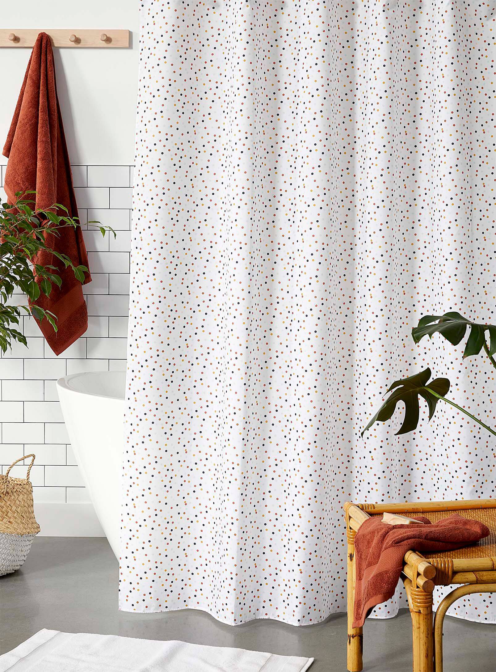 Rideau De Douche Rideaux De Salle De Bain, Imperméable Tissu Lavable Polyester 3D Romantique