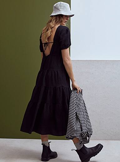 Robe Maxi à Volants TBAGS Los Angeles Mixed Media - Taille L (12-14), Multicolore - Neuf Sans étiquettes