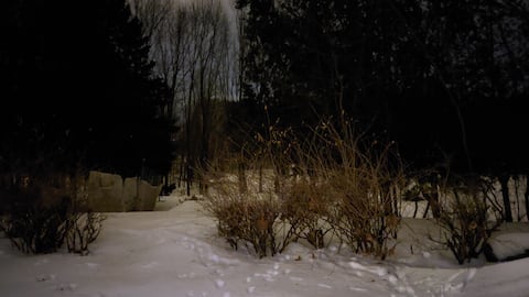 En comparación, la misma noche de invierno con el Galaxy A52 5G