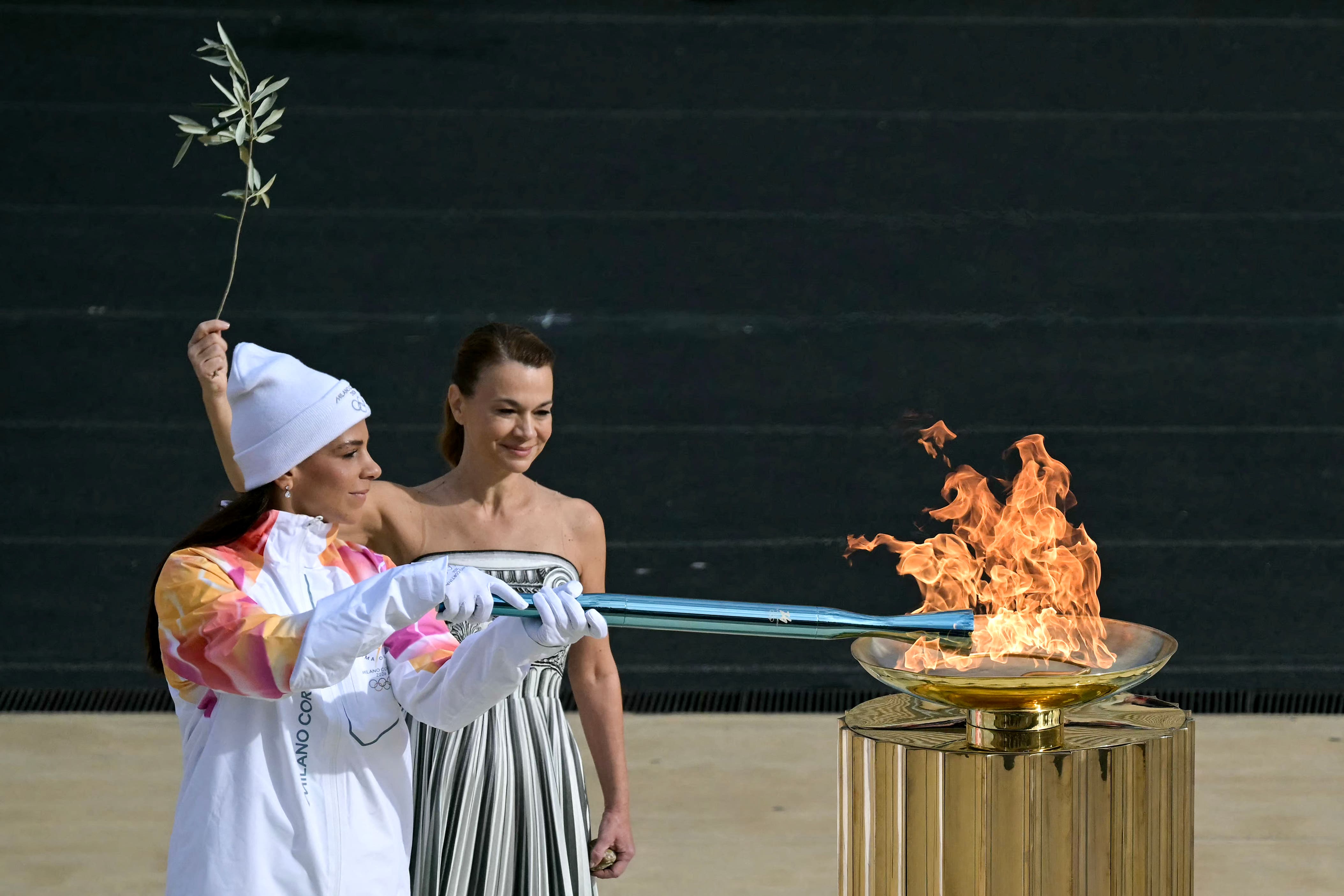 La flamme olympique est arrivée en Italie