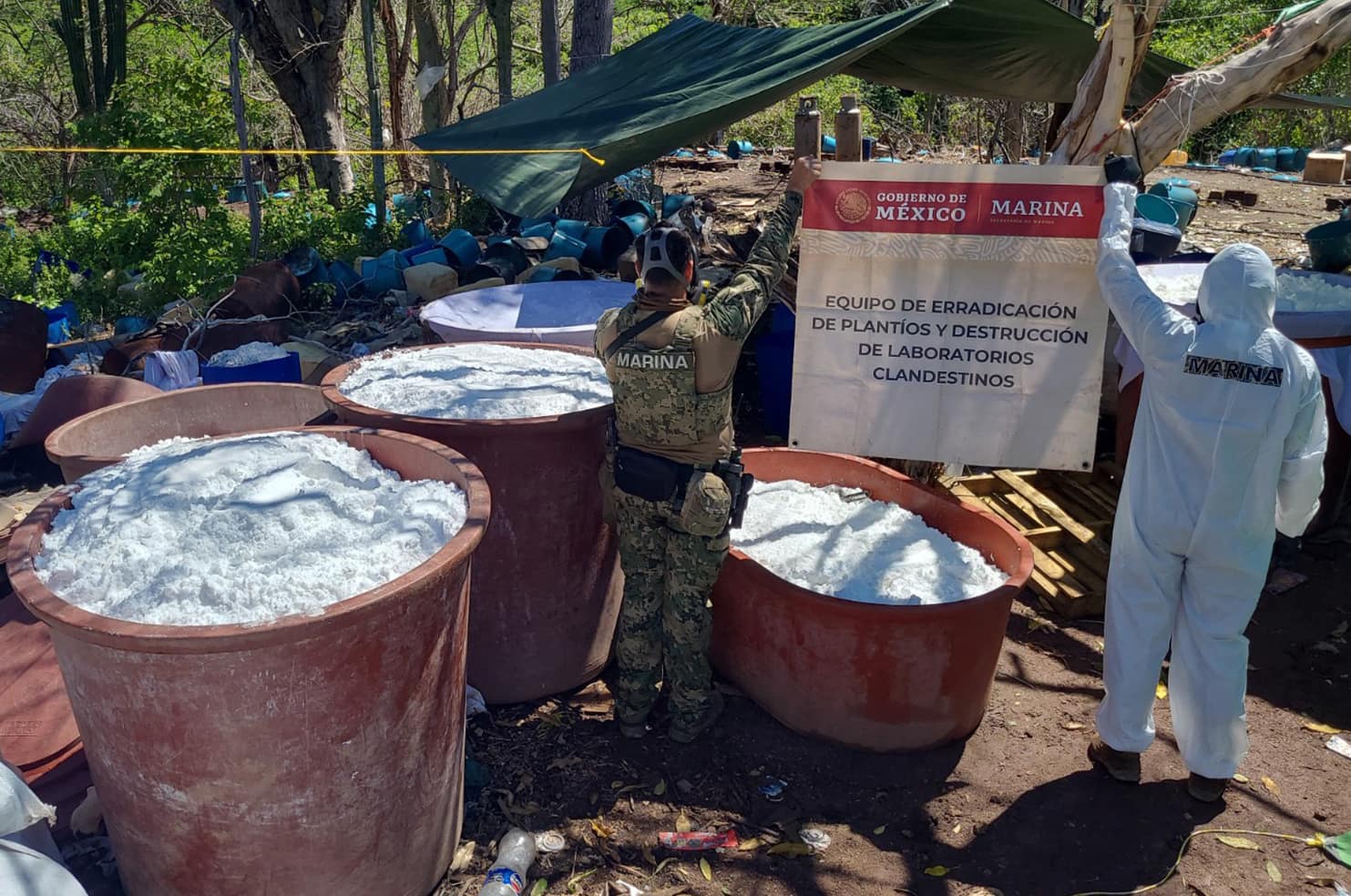 Laboratoires clandestins: près de 17 tonnes de méthamphétamine saisis dans le bastion du cartel Sinaloa au Mexique