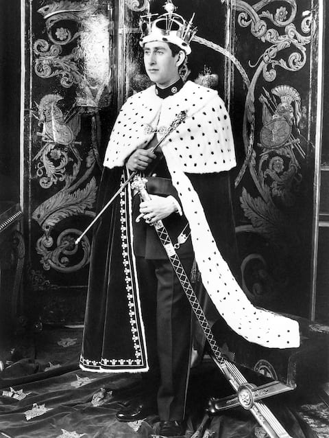 The intronization of Charles en tant que nouveau Prince de Galles in 1969.