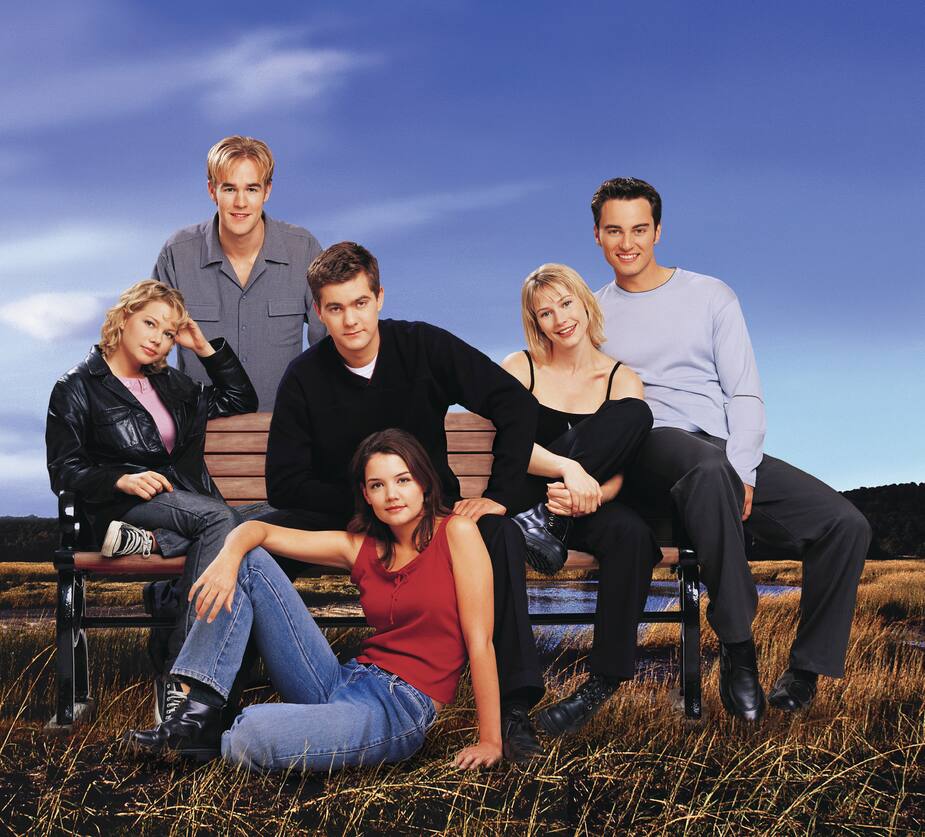 Michelle Williams, James Van Der Beek, Joshua Jackson, Katie Holmes, Meredith Monroe et Kerr Smith lors de la troisième saison.