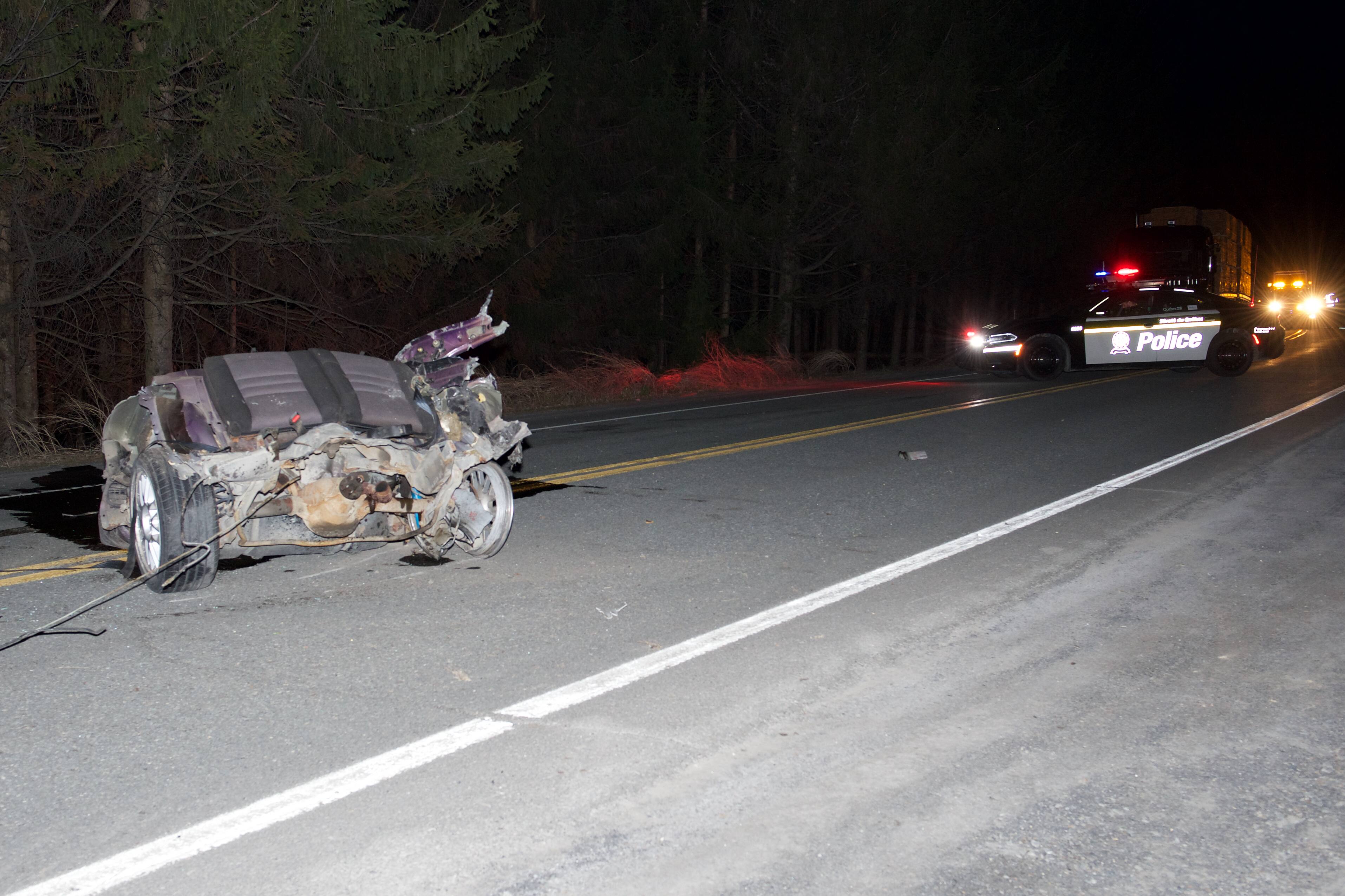 [PHOTOS] Violente sortie de route en Beauce JDQ