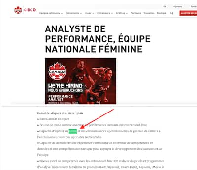 Soccer Canada scandal at Olympics: knowing how to fly a drone listed in a job offer