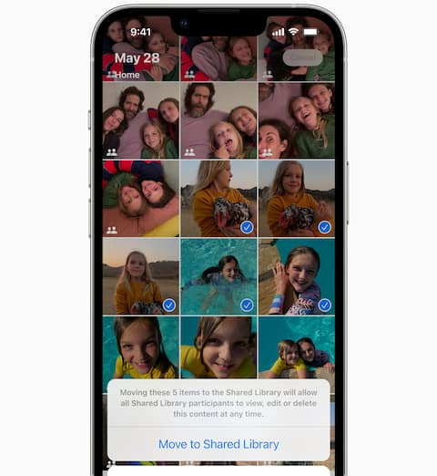 Comparte fotos de iCloud para hasta seis usuarios