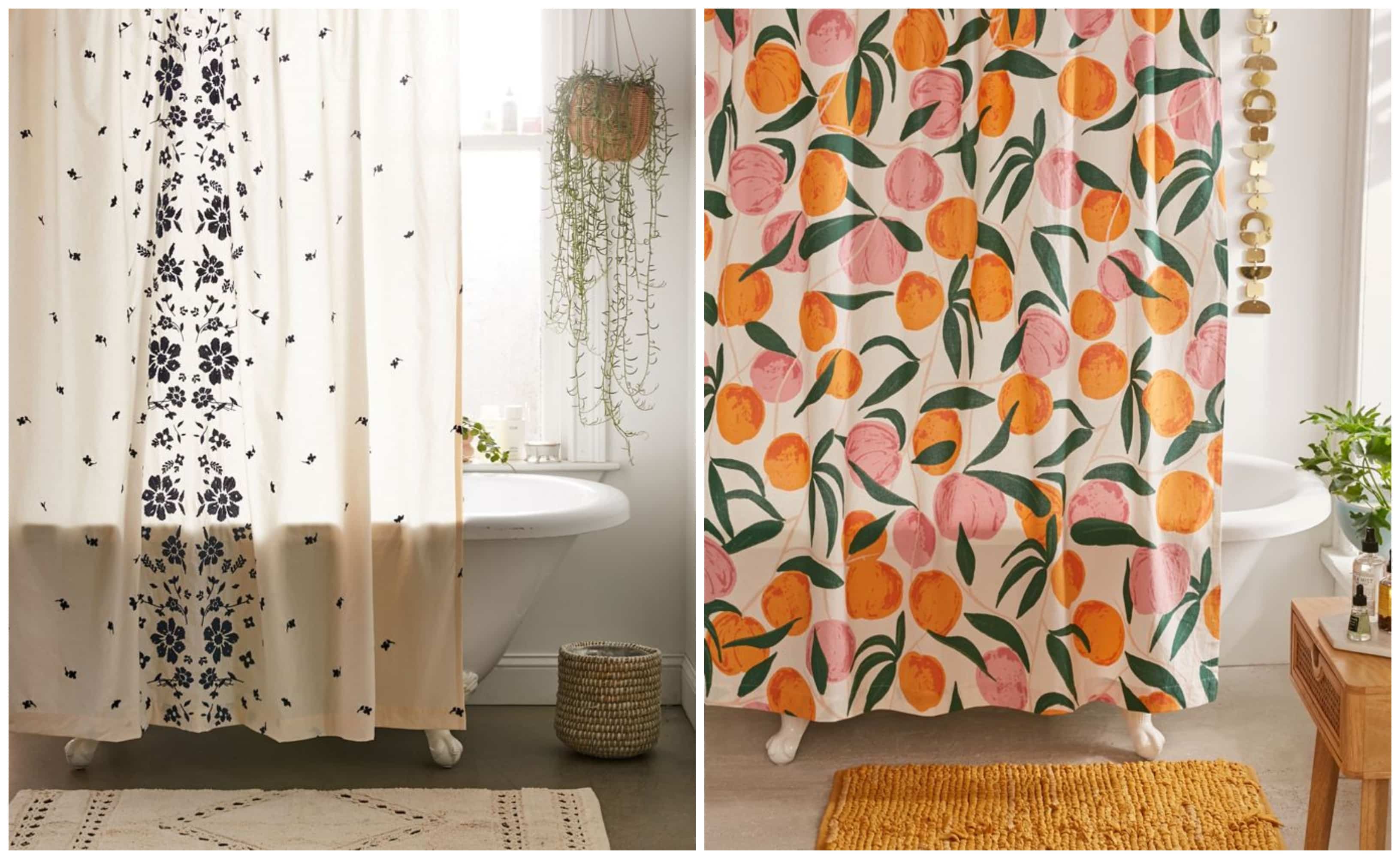 10 beaux rideaux de douche qui transformeront votre salle de bain (à