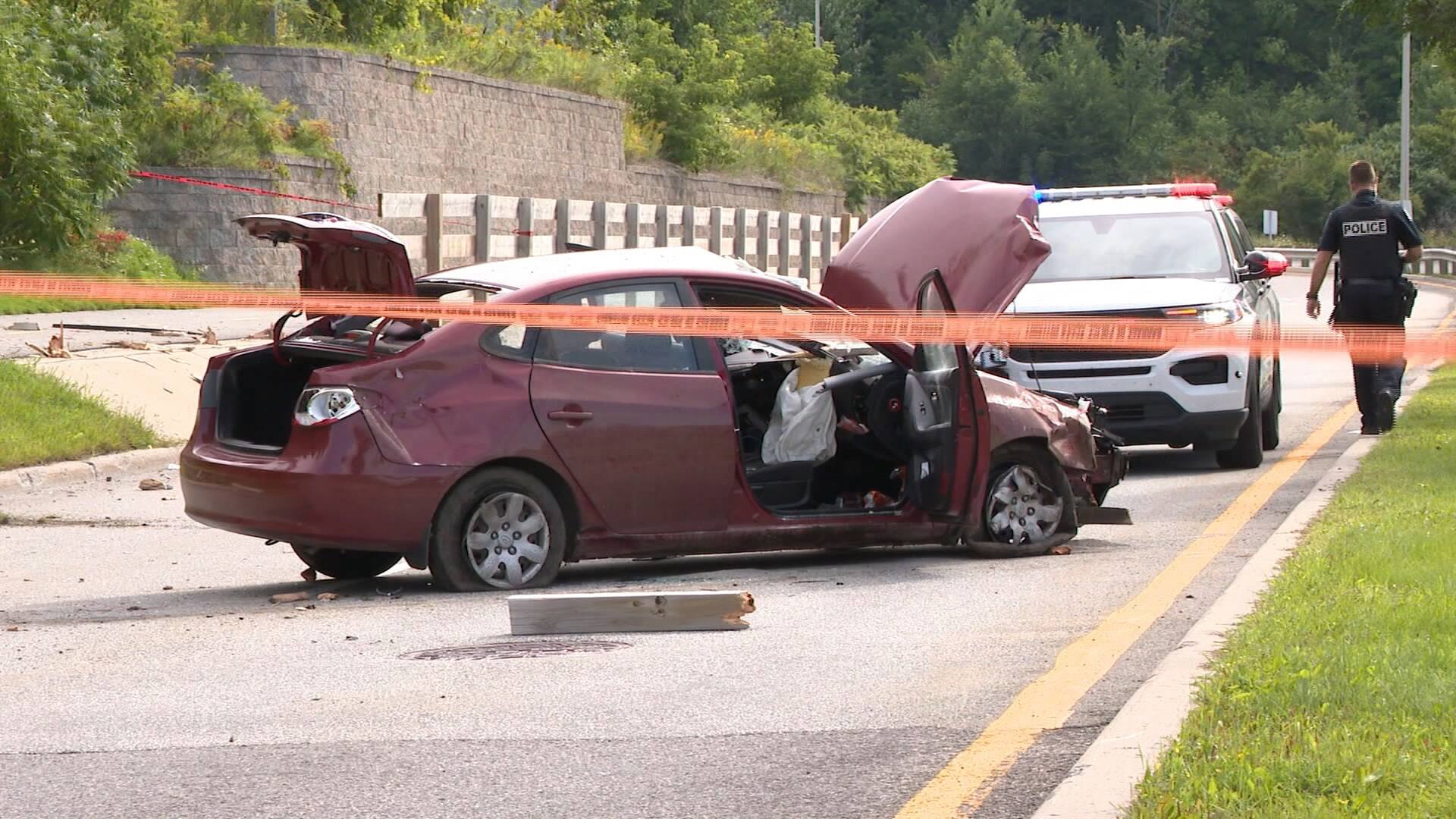 Gatineau un accident spectaculaire fait trois blessés TVA Nouvelles