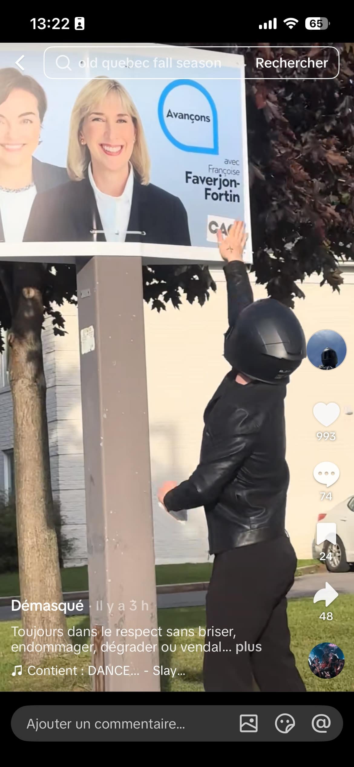 Il «corrige» les pancartes de l’Équipe Christine Fréchette en apposant le logo de la CAQ