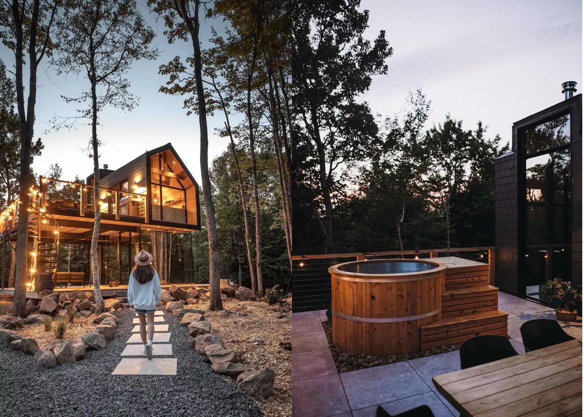 Ce chalet avec spa près de Québec fait fureur