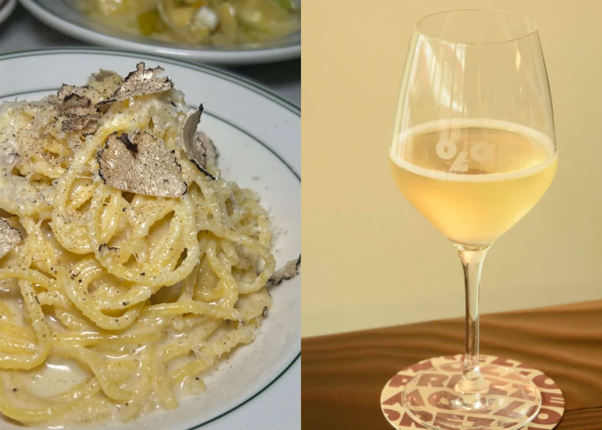 Ce resto offre une super promo pasta et vino