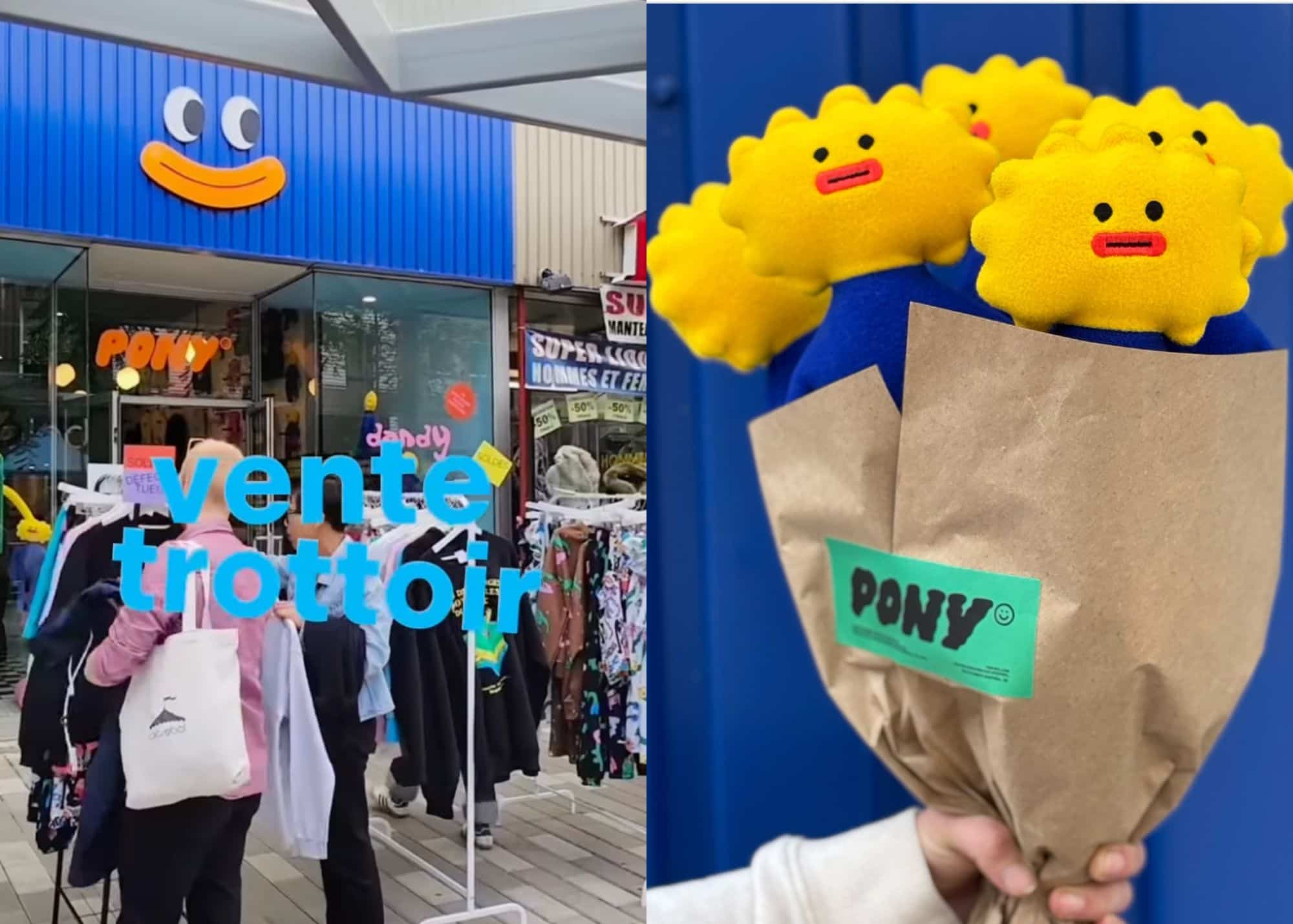 Pony organise une vente trottoir funky 