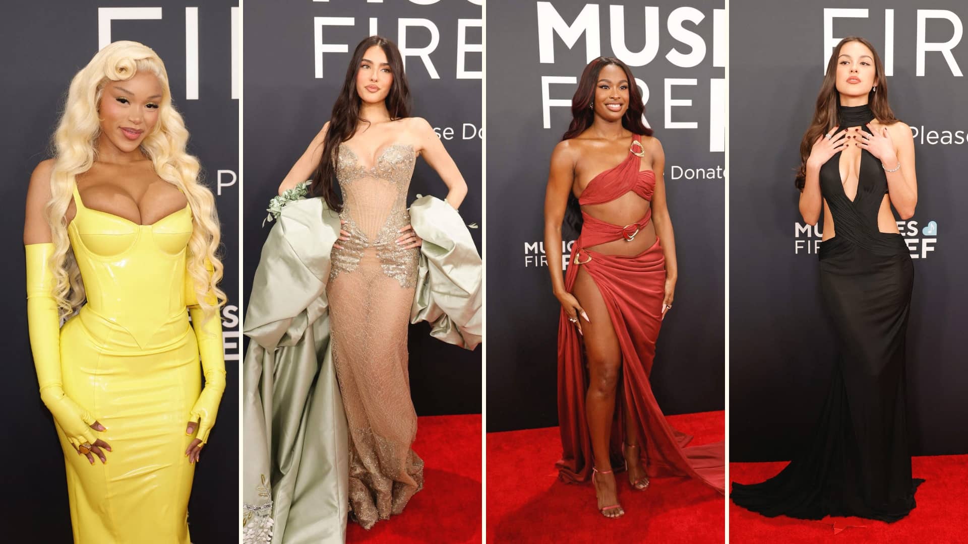 Complètement nue sur le tapis des Grammys