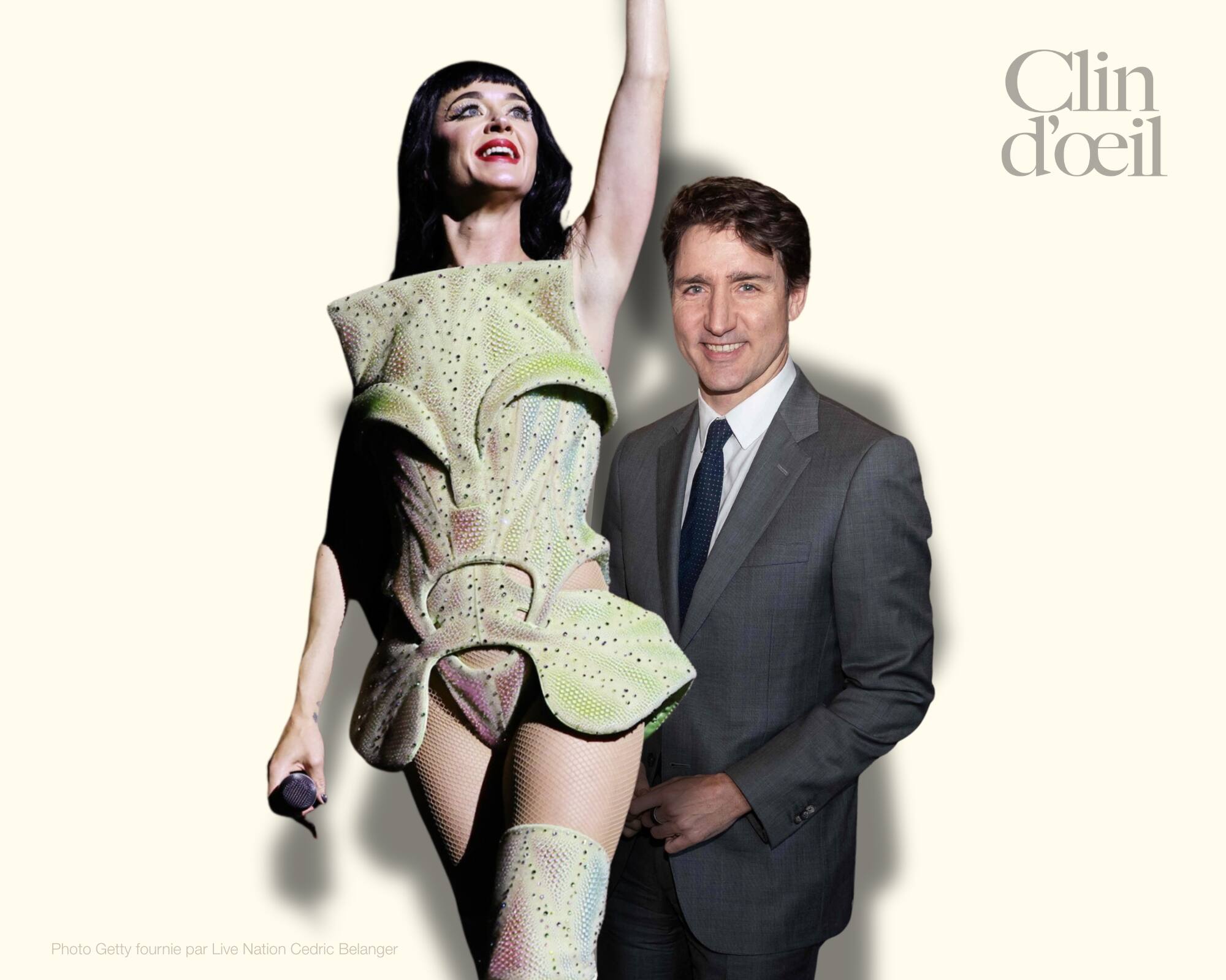 L'ex-PM vu en coulisse au concert de Katy Perry