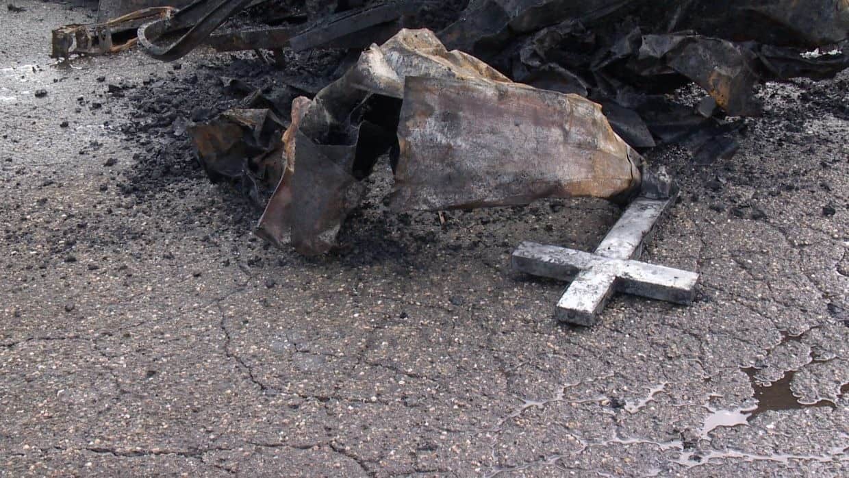 Un incendie a ravagé l’église de Saint-Simon, au Nouveau-Brunswick, dans la nuit du 23 au 24 août 2026.