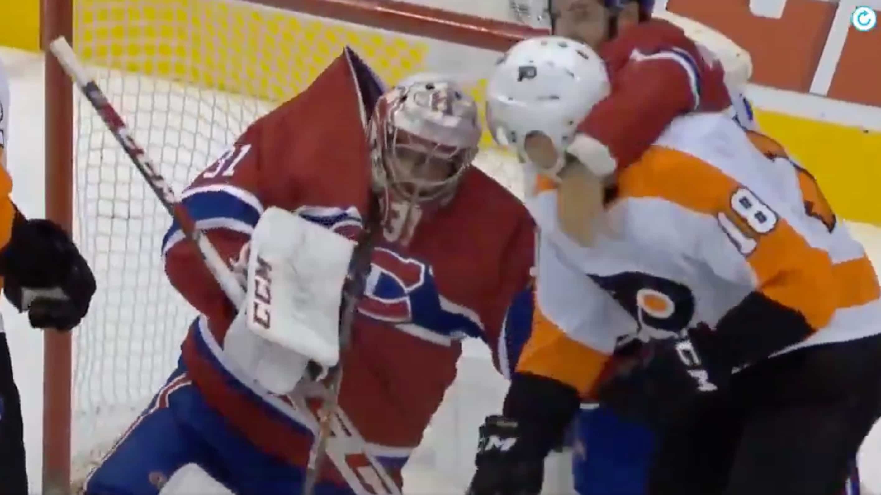 Carey Price se retrouve avec un bâton coincé